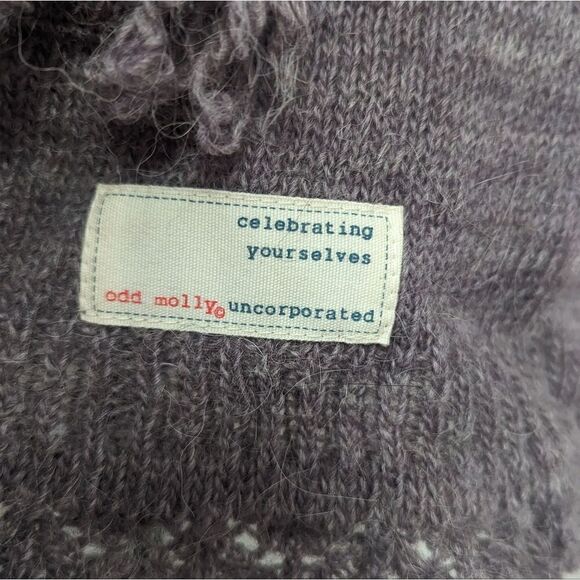 Odd Molly Alpaca Wool Fringe Cardigan Sweater sz MD EUC - Picture 10 of 14